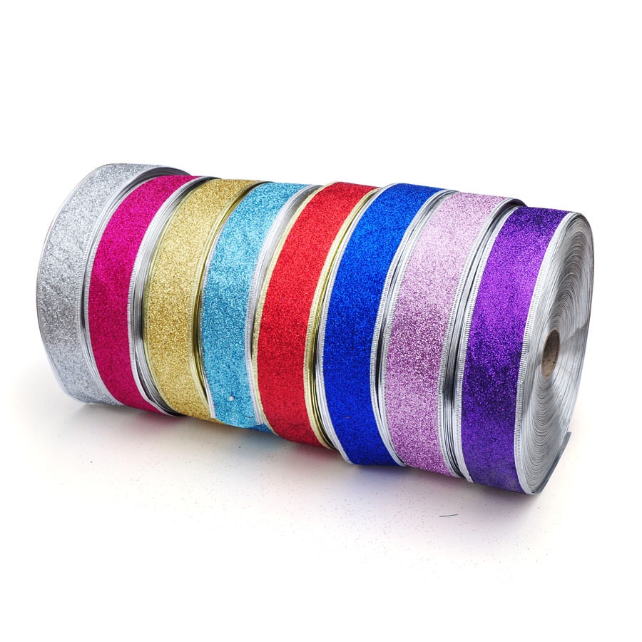 [Mới] Cuộn Dây Ruy Băng Kim Tuyến 50mm (Cuộn 2m / Cuộn) Trang Trí Tiệc Cưới / Giáng Sinh