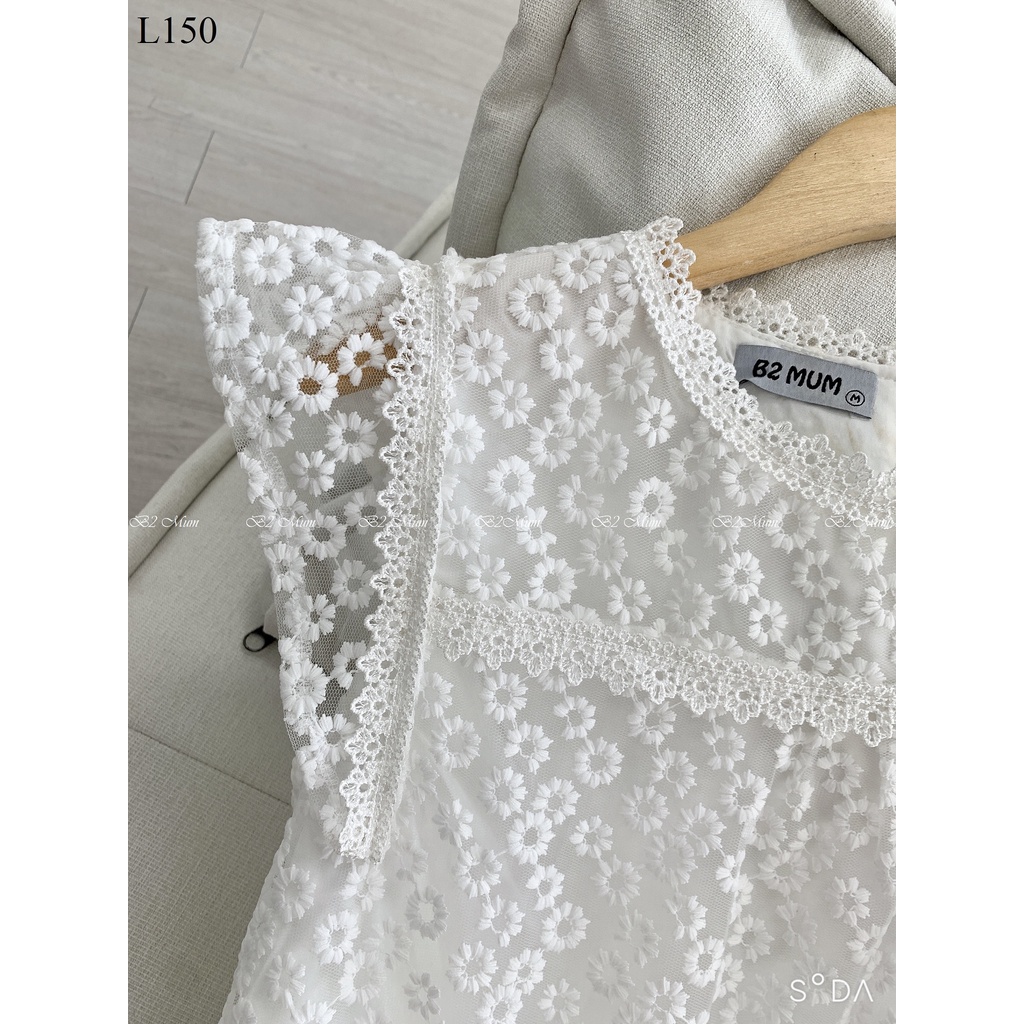 Váy bầu ren cao cấp tay cánh tiên xinh xắn B2 Mum L150/L151