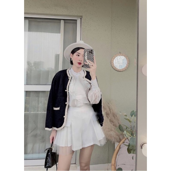 Áo cadigan lông thỏ