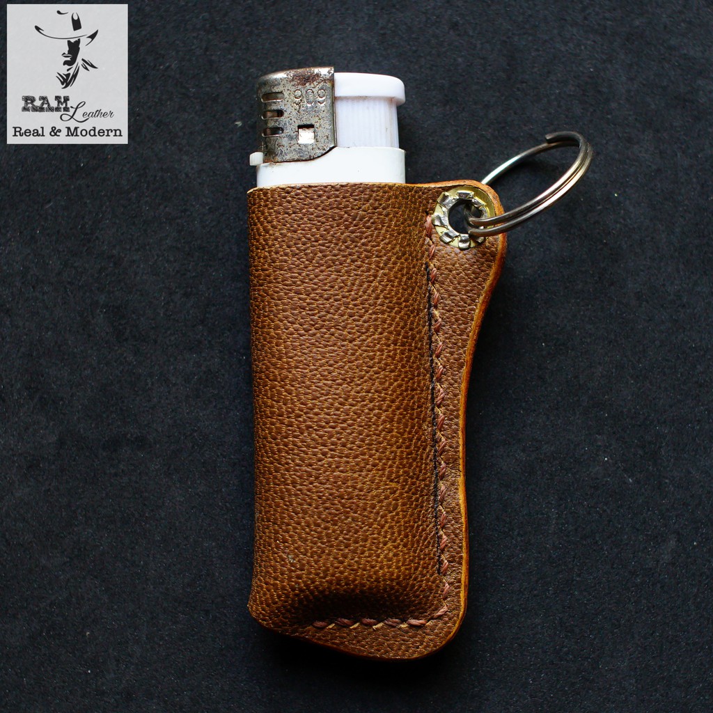 Túi Đựng Bật Lửa RAM Leather Da Bò Thật