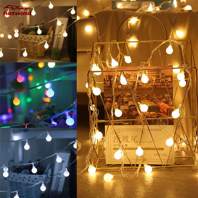Dây Đèn Led Bóng Tròn Trang Trí Tiệc Cho Giáng Sinh Halloween