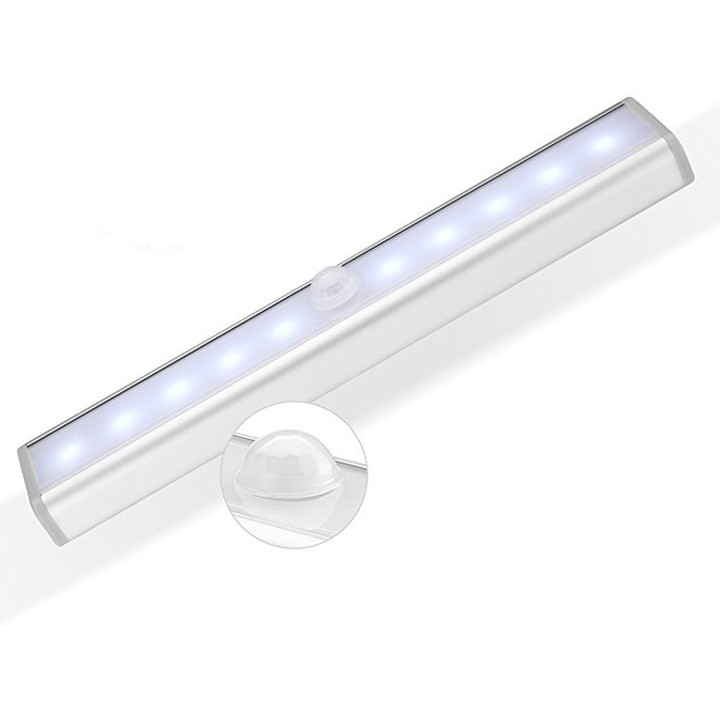 Đèn led gắn tủ quần áo dùng pin,cảm biến thông minh,  gắn tủ quần áo tiện dụng