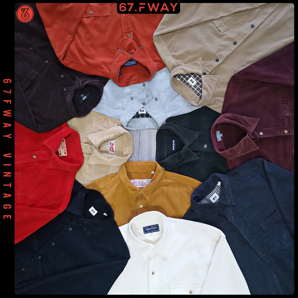 [Hàng Hiệu 2hand loại 1] 𝐂𝐎𝐑𝐃𝐔𝐑𝐎𝐘 𝗦𝗵𝗶𝗿𝘁 🔥Sơ mi nhung tăm hiệu Unisex mới 90-99%🔥Vintage Corduroy Shirt Authentic | BigBuy360 - bigbuy360.vn