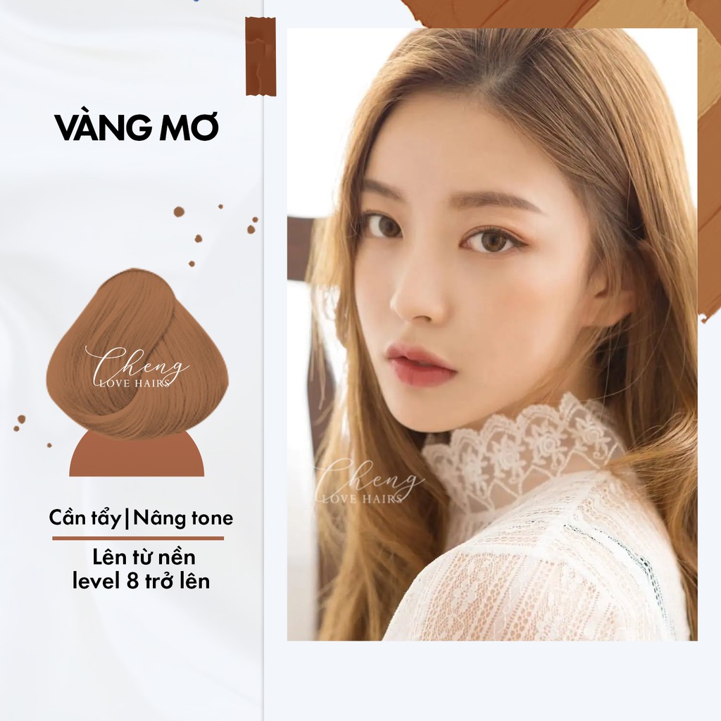 Thuốc nhuộm tóc màu VÀNG MƠ Chenglovehairs, Chengloveshair, Chengloveshairs, Chenglovehair