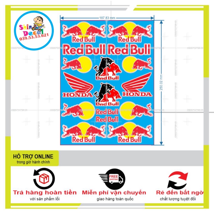LOGO STICKER DÁN XE MÁY BÒ CỤNG - SHINDECAL2