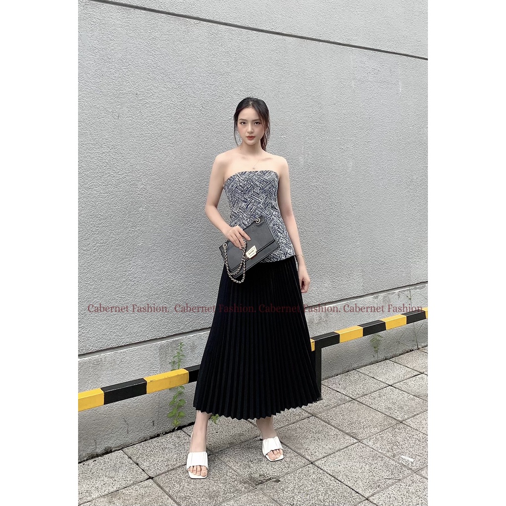 Chân váy ngắn dập ly dài