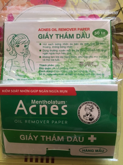 Giấy thấm dầu acnes 50 - 100 tờ hoặc Film thấm dầu 50 tờ | BigBuy360 - bigbuy360.vn