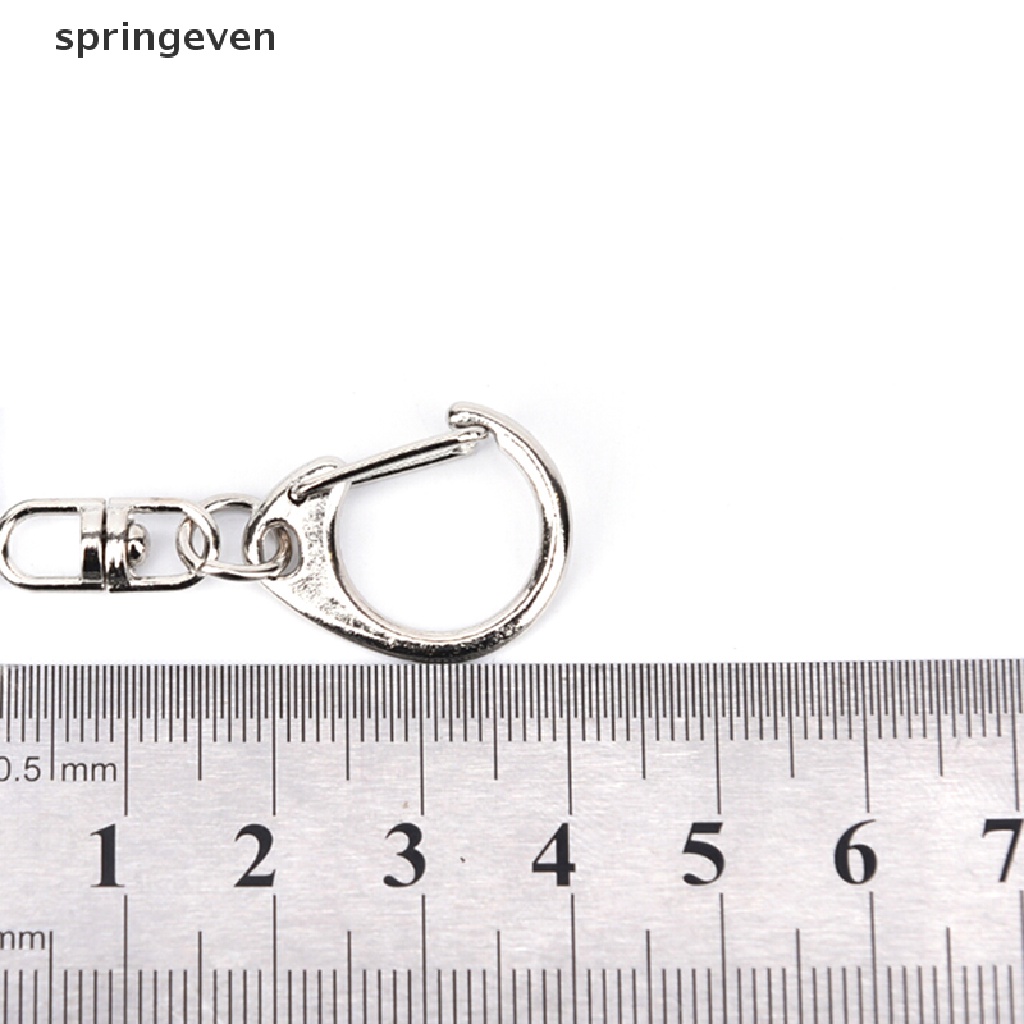 Set 10 Vòng Móc Khóa Ngắn Màu Bạc Bóng DIY