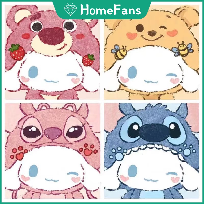 DISNEY Bộ Tranh Đính Đá 5D Tự Làm Trang Trí Nhà Cửa 40x40cm / 50x50cm