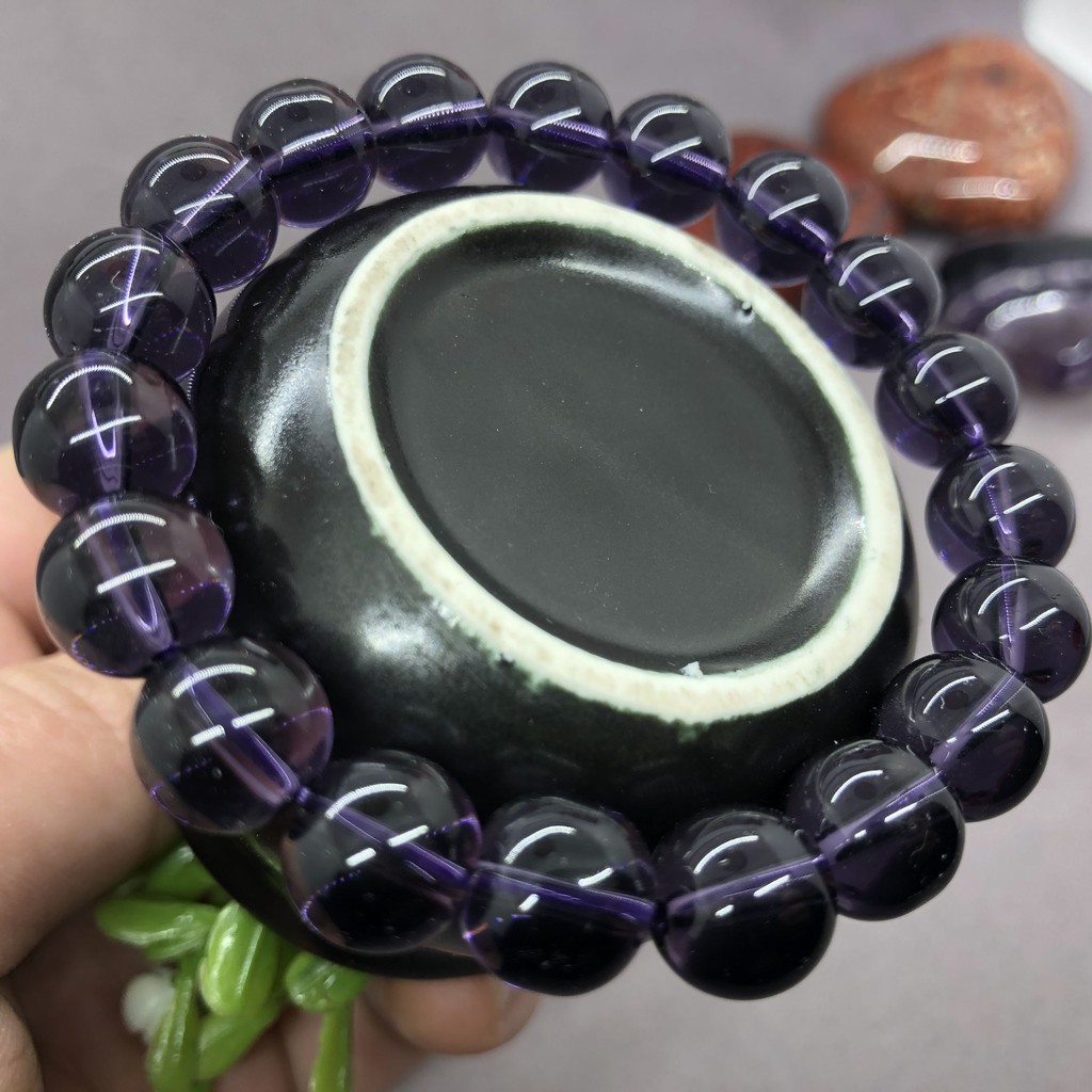 Vòng Tay Chuỗi Hạt Pha Lê Tím 6 / 8 / 10 / 12mm