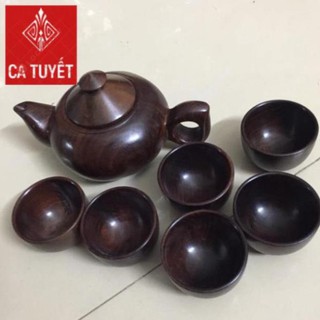 [Xả Hàng] Bộ ấm chén gỗ trắc l