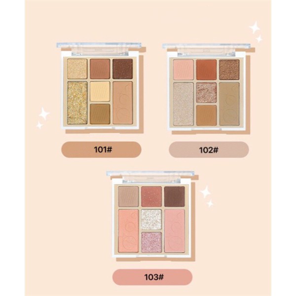 Bảng Phấn Mắt 7 Màu GOGO TALES Bubble Spot Eyeshadow Palette Nội Địa Trung Chính Hãng