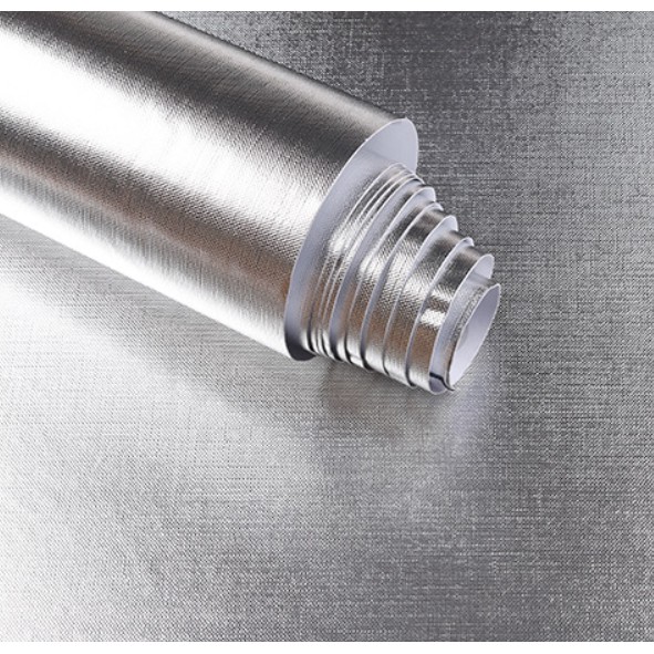 1 mét decal dán bếp tráng nhôm BẠC MỊN khổ 60cm keo sẵn