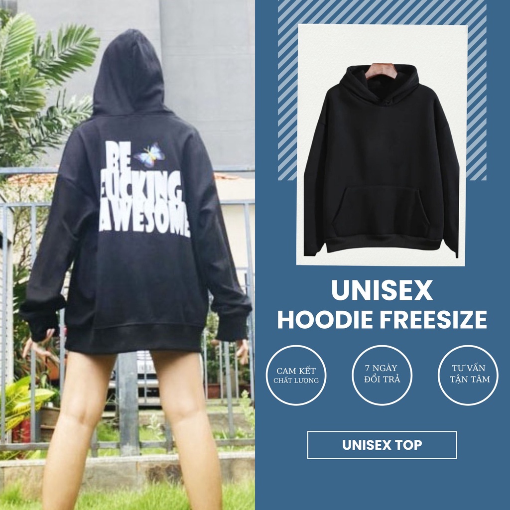 Áo khoác Hoodie thời trang thu đông Unisex thích hợp cho các cặp đôi nam nữ Freesize