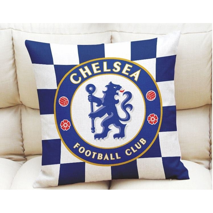 Gối vuông in logo câu lạc bộ Manchester United, Chelsea, Barcelona, Real Madrid, Arsenal