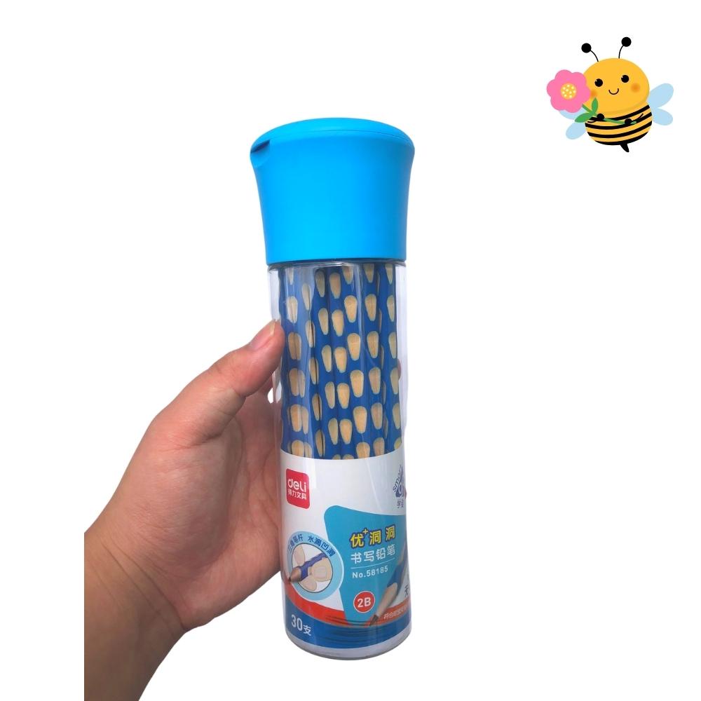 Bút Chì 2B Deli Định Vị Cho Bé , Hộp 30 Chiếc Tặng Kèm Gọt