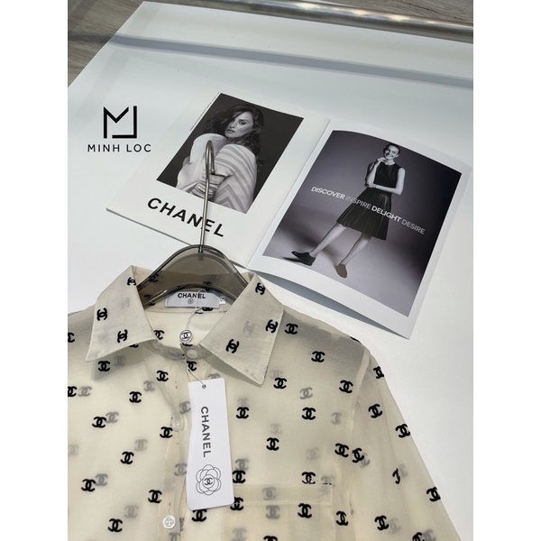Áo sơ mi channel voan tơ