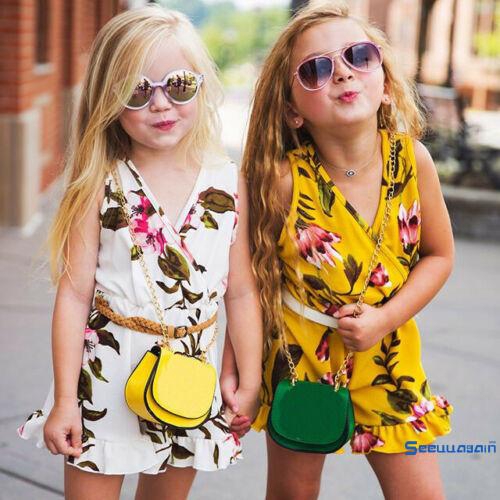 Set áo liền quần in hoa xinh xắn cho bé gái