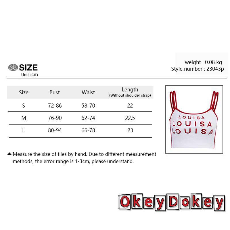 Áo Croptop Không Tay Thêu Chữ Thời Trang Dành Cho Nữ