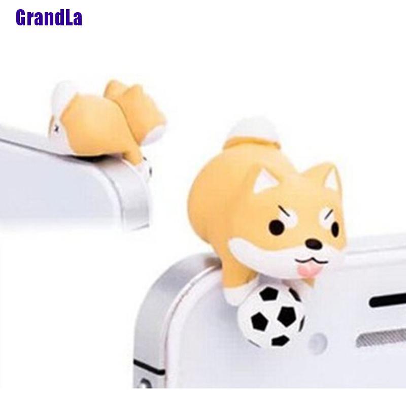 Nút Bịt Chống Bụi Lỗ Cắm Tai Nghe Điện Thoại 3.5mm Hình Chú Chó Dachshund Đáng Yêu