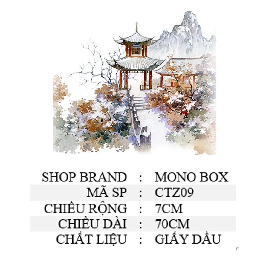Washi tape cổ trang đẹp phong cảnh trang trí sổ chiết MONO BOX CTZ09