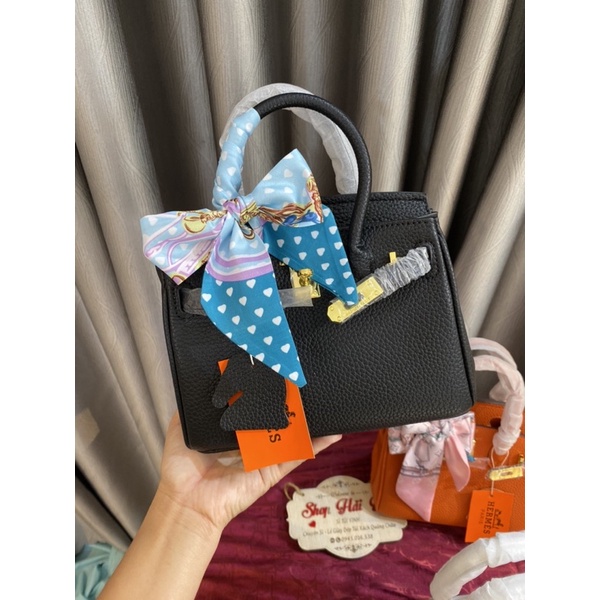 Túi her mét zize 20 cầm tay đeo chéo loại đẹp ( tặng kèm khăn)