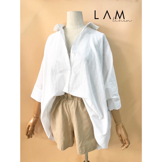 ÁO SƠ MI OVERSIZE VẢI LINEN