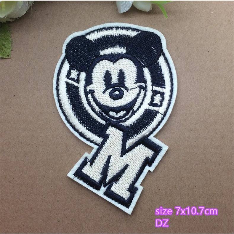 Miếng Dán Ủi Thêu Hình mickey minnie Trang Trí Quần Áo diy