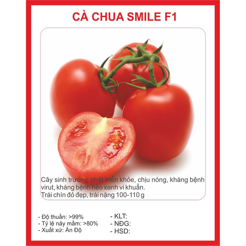 Hạt Giống Cà Chua Chịu Nhiệt Smile 20 Hạt