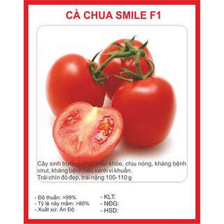 Hạt Giống Cà Chua Chịu Nhiệt Smile 30 Hạt   KHUYEN MAI  BO LAM VUON MINI