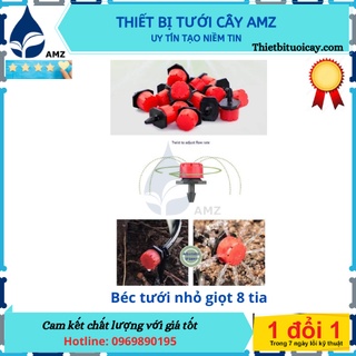 Béc tưới nhỏ giọt 8 tia - béc tưới gốc và phụ kiện ống - tê - nối