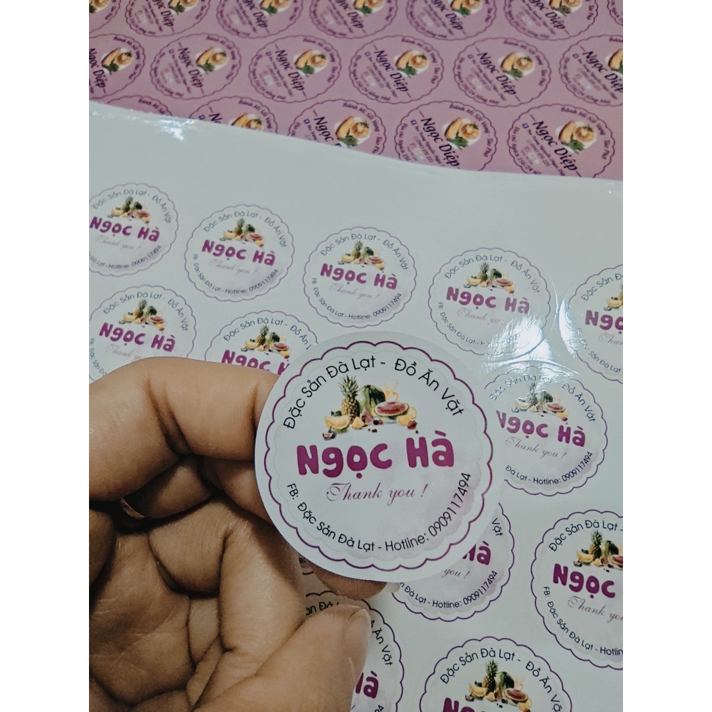 [tem giấy] In tem nhãn A3 theo yêu cầu số lượng ít giá tại xưởng