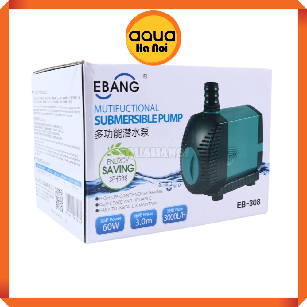 Máy bơm chìm Ebang EB 301/302/303/304/305/306/307/308 - Máy bơm nước hồ cá thủy sinh siêu êm