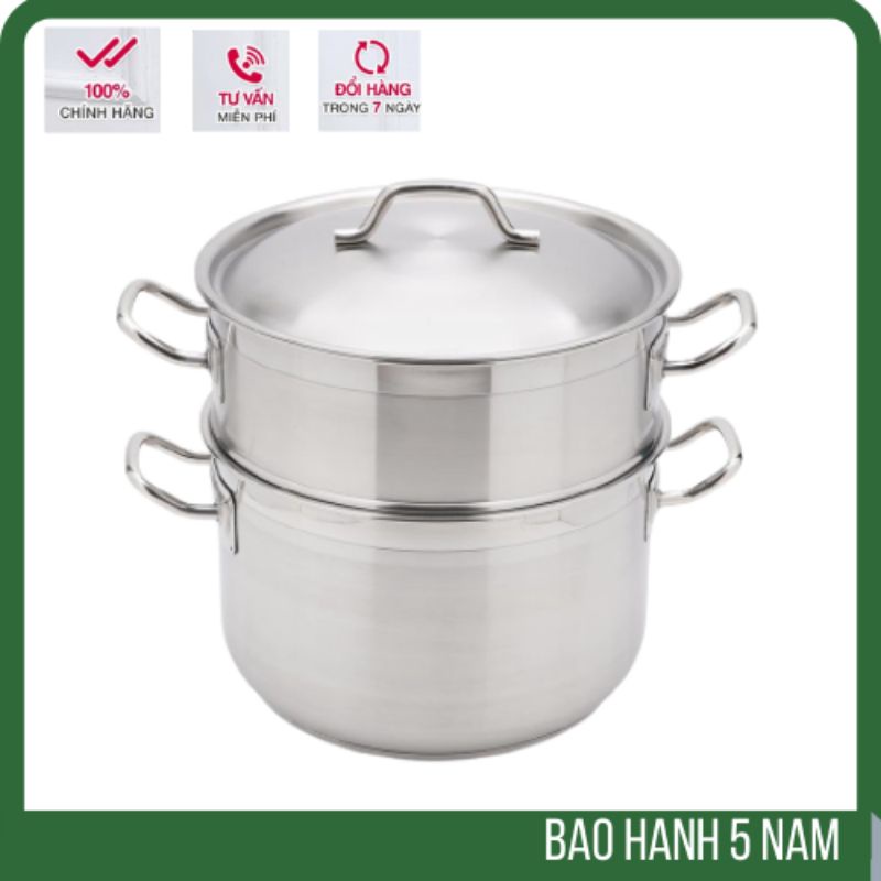 Bộ xửng hấp 3 đáy inox 430 Fivestar standard bếp từ nắp inox  ( 28cm / 30cm / 32cm )( GIAN HANG CHÍNH HÃNG)