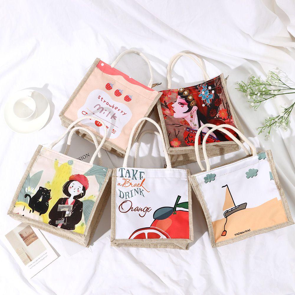 ♫DAPHNE♫ Creativity Tote Bag Peking Opera Lunch Women Canvas Handbag Ethnic Style Printed Personality Casual Zipper Shopping