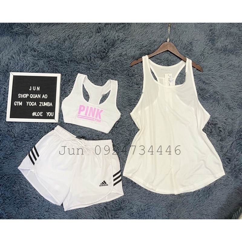 Áo bra Chữ Pink xinh xĩu tập gym yoga