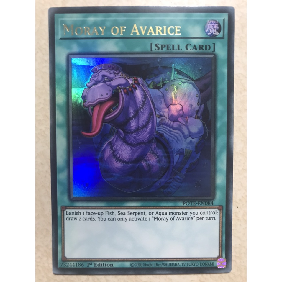 Thẻ bài Yugioh POTE-EN084 - Moray of the Avarice - 1st Edition - Ultra Rare