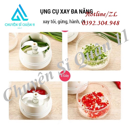 Máy xay tỏi ớt cầm tay đa năng, Dụng cụ xay tỏi ớt Mini siêu tiện dụng -GD265-XayToi