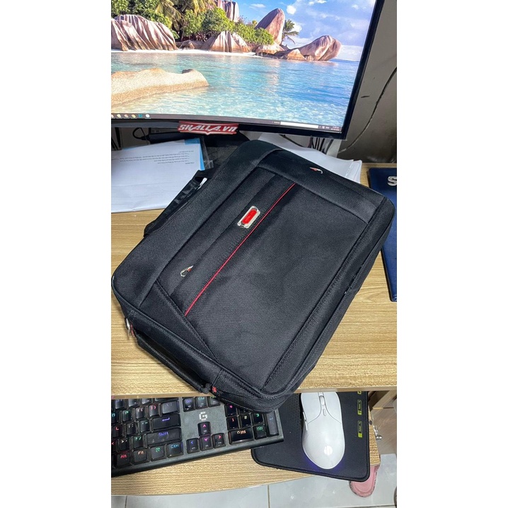 Cặp học sinh đa năng balo đựng laptop 15 inch Dù Xốp căn lề Shalla H1991