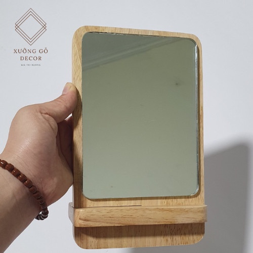 Gương Trang Điểm Gỗ Để Bàn Cao Cấp Phong Cách Hàn Quốc