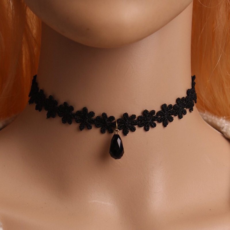 Chocker dây đeo cổ màu đen cá tính hàng đẹp