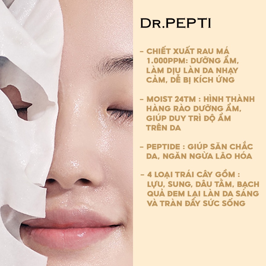 Mặt Nạ Cấp Ẩm Dr. Pepti Centella Moist Energy Mask 25ml/ miếng