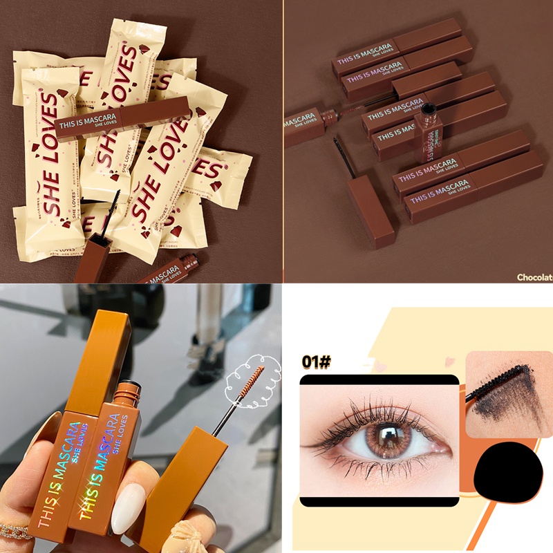 [Hàng mới về] Mascara chải lông mi SHE LOVES siêu mảnh siêu tơi vỏ ngoài kiểu sô cô la tiện lợi | WebRaoVat - webraovat.net.vn