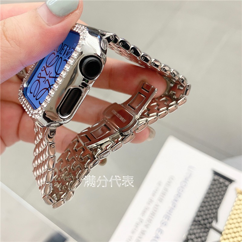 Dây Đeo Inox Cho Đồng Hồ Thông Minh iwatch Series 6 5 4 3 2 SE 40MM 44MM 38MM 42MM