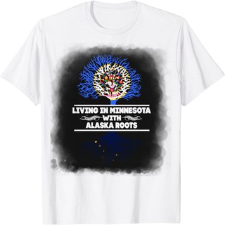 Áo Thun In Hình - Sống ở Minnesota với Alaska Rễ Alaska Rễ Alaska - TH5526