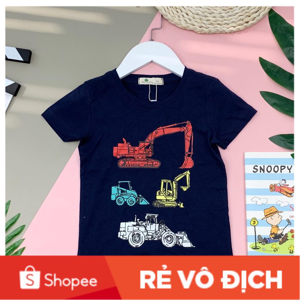 Áo cotton, vải sược cộc tay xuân hè in hình bé trai size 1-7T, cho bạn từ 10-22kg. Chất cotton, vải sược siêu đẹp.Lô 1