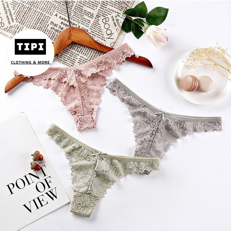 [Mã 12FASHIONSALE1 giảm 10K đơn 50K] Quần lót lọt khe cao cấp chất ren Micro E3 | BigBuy360 - bigbuy360.vn