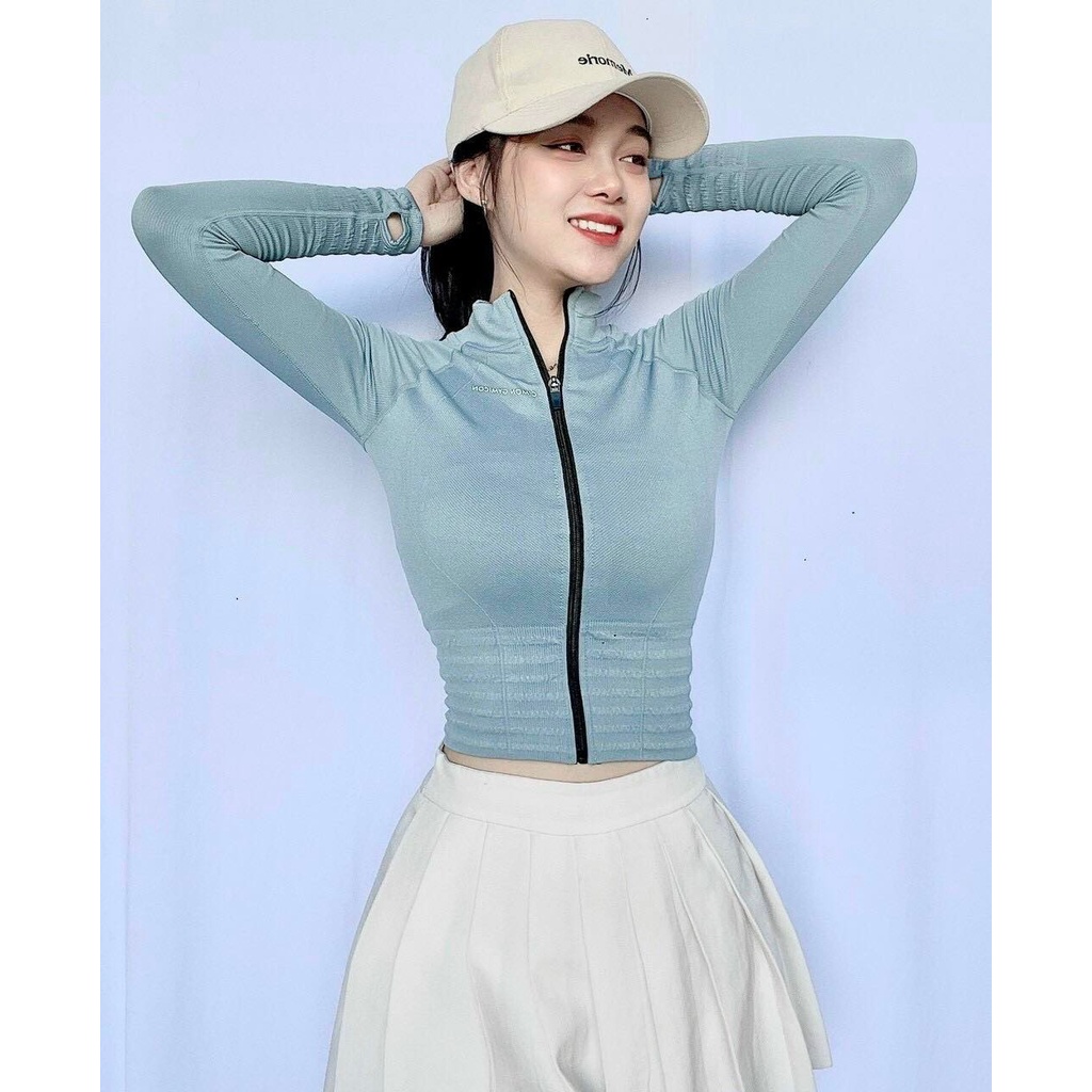 Áo khoác tập gym nữ C'mon quảng châu cao cấp co giãn 4 chiều tập gym yoga aerobic