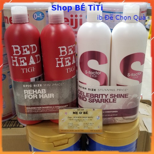 DẦU GỘI TIGI TRẮNG, ĐỎ phục hồi tóc hư tổn độ 3 Dùng Siêu Mượt Tóc Giữ Màu Tóc 750ml