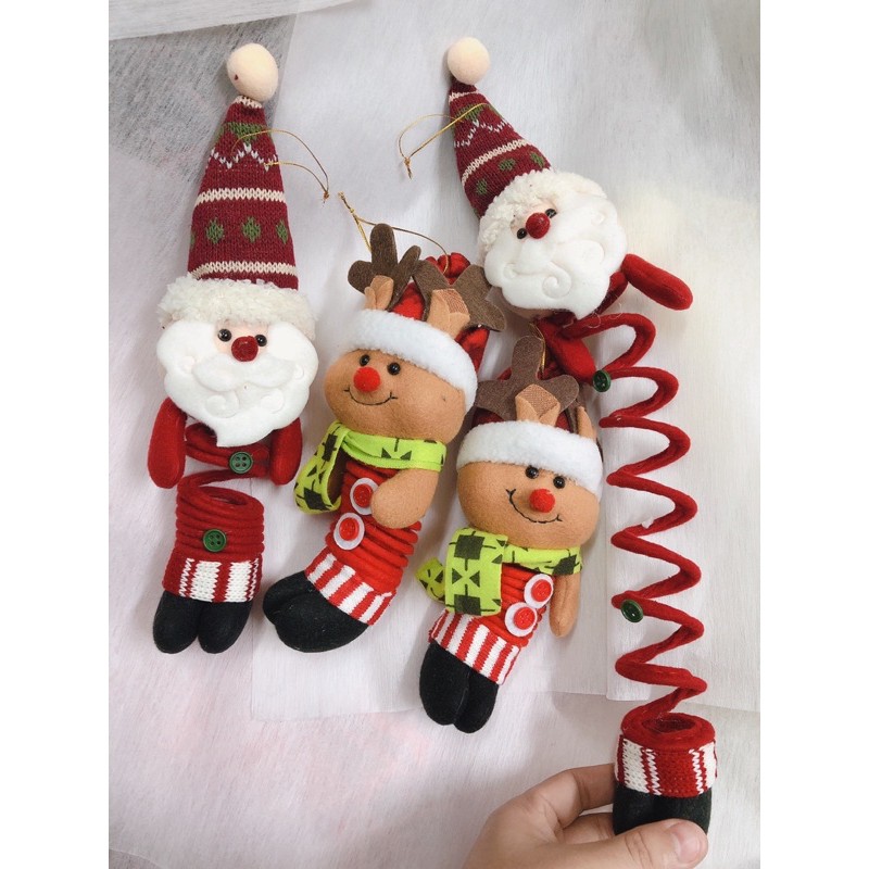 Ông già noel lò xo treo trang trí noel-hot trend 2022